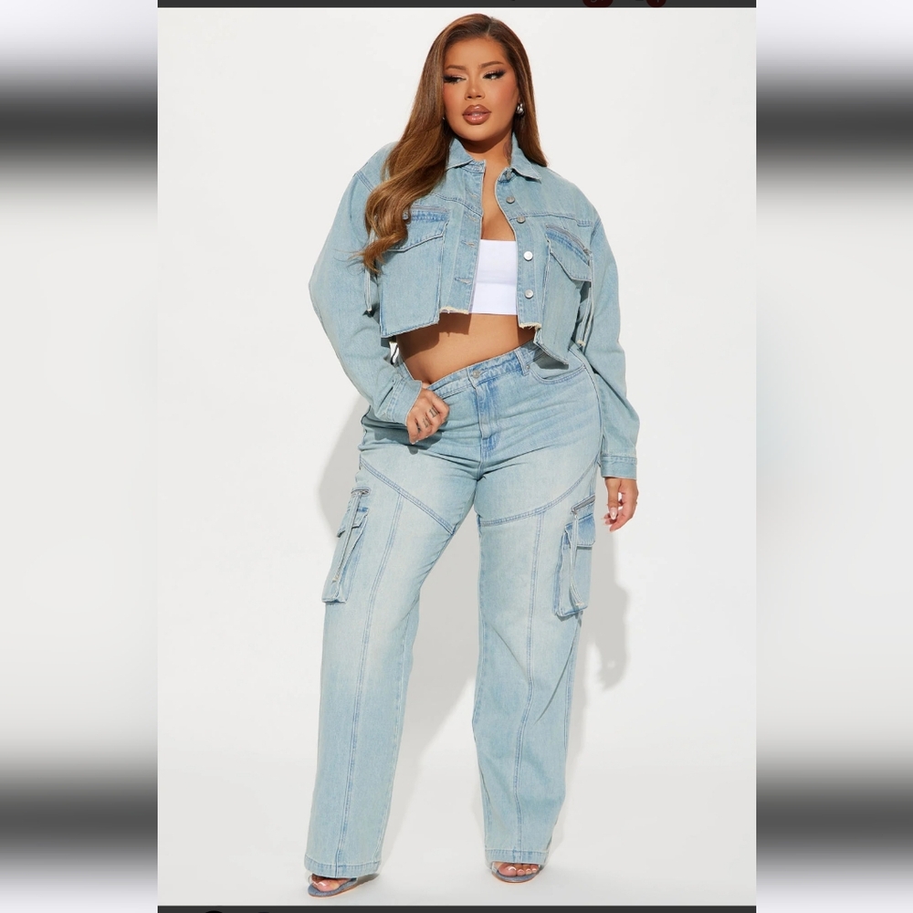 Fashion Nova Cargo Straight Leg Jeans